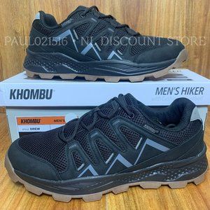 KHOMBU Men's Drew Enhanced Comfort Footbed Hiker Shoes, Black